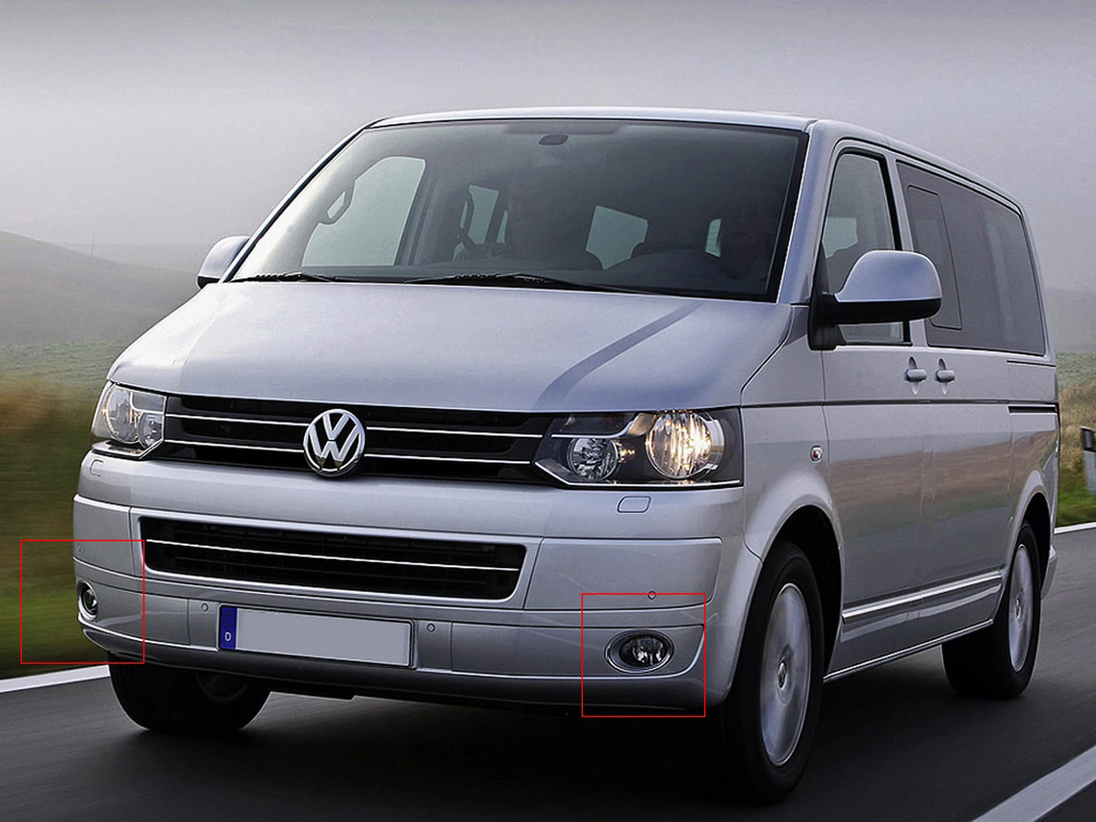 ANGRONG 1 пара передних противотуманных фар в сборе без лампы для VW Transporter T5 Caravelle 2010