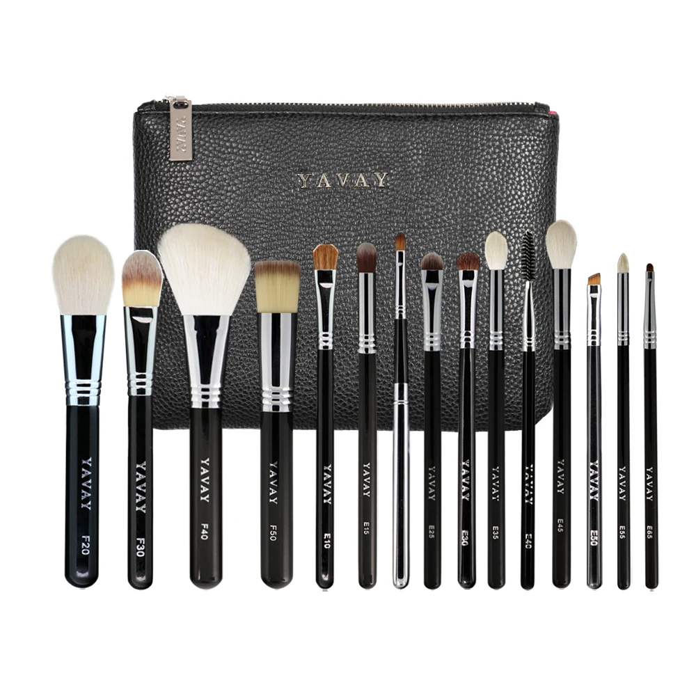 

YAVAY Brand Professional Makeup Brushes Set Kit Lip Powder Foundation Blusher Eye shadow Eyelashes Concealer Brush 15NF10