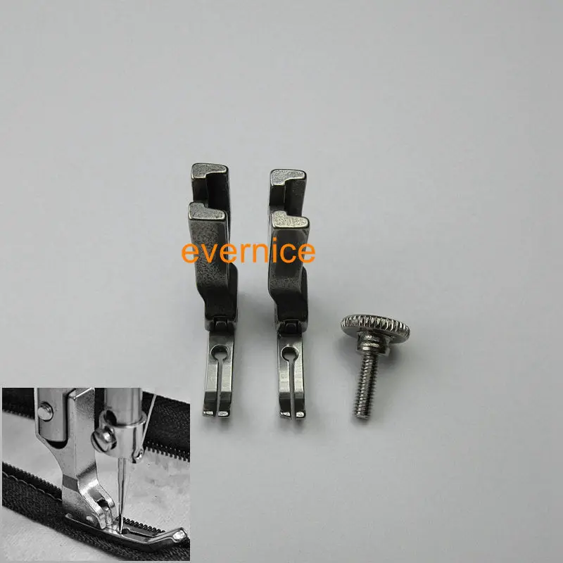 2 Pcs Split Hinged Zipper Foot For Juki Ddl8500 8300 8700 5550 555