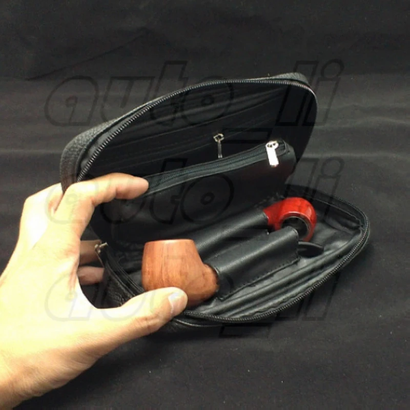 Durable Portable TOBACCO Pouch Smoking Pipe Case/Pouch/Bag FOR 2 PIPES