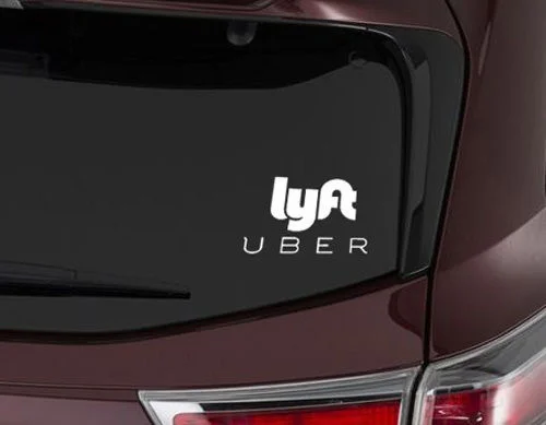 (2Pcs) 8" x 5.5" UBER LYFT Vinyl Decal window sticker Sign Logo ...