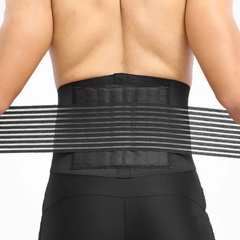 Adjustable Fitness Lumbar Support Waist Pain Back Injury Springs Supporting For Weightlifting Workout Bodybuilding Belts Girdle