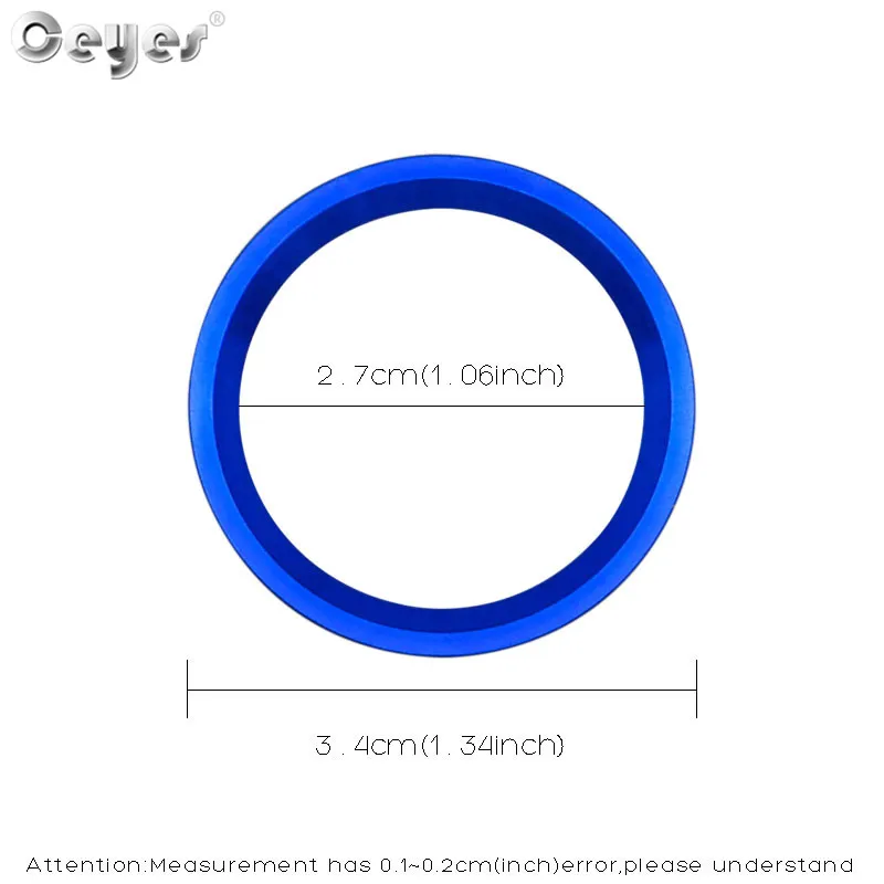 Ceyes стайлинга автомобилей автоматический запуск двигателя кнопка остановки кольцо чехол для Audi A4 A7 4G8 Q5 8R B8 A5 8 т A6 C7 Стикеры Круг Аксессуары