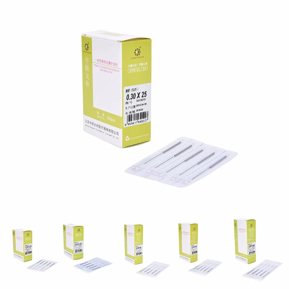 100Pcs/box Sterile Acupuncture Needles Disposable Sterile Acupuncture