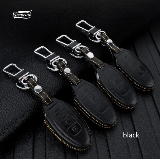Подарок 4D Пояса из натуральной кожи Ключи Holder Обложка для Nissan Juke Teana Qashqai Максима Altima X-Trail T30 Tiida Livida Versa марта