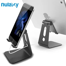 Nulaxy Universal Phone Holder For Mobile Phone Aluminum Desk Phone Mount Hinge Adjustable Tablet Stands For iPhone 6 7 For iPad