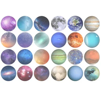 

1 PCS Round Universe Planet Cosas Kawaii Precut Stickers Scrapbooking Stationery Washi Tape Set School Supplies