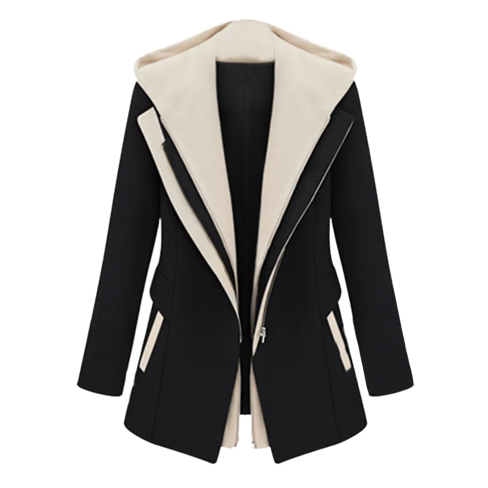

Women Hooded Coat Work Suit Long Sleeve Office Removable Hooded Coat Jacket Jacket Pocket Fall,Winters winter jacket