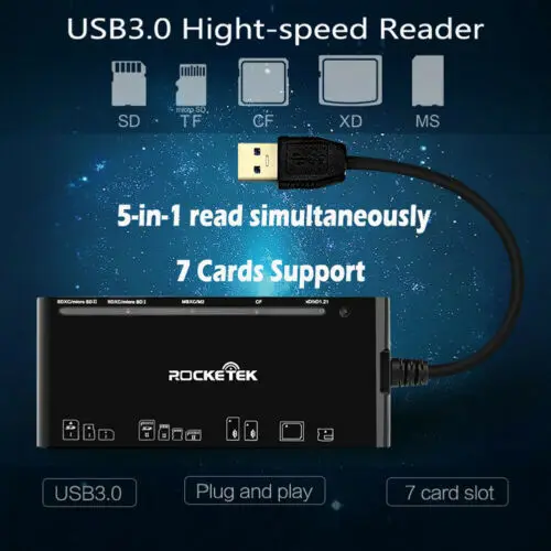 Все-в-1 USB 3,0 Compact Flash Multi Reader карты памяти CF адаптер MicroSD XD