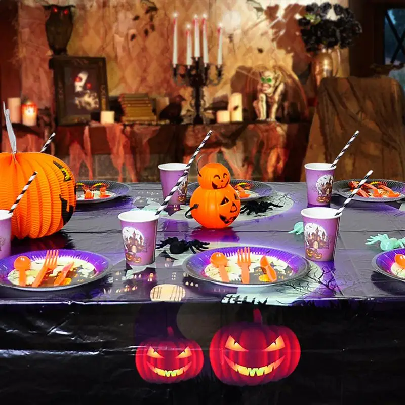 10Pcs Halloween Party Decorations Table Setting Disposable Castle Paper Tray(As Shown