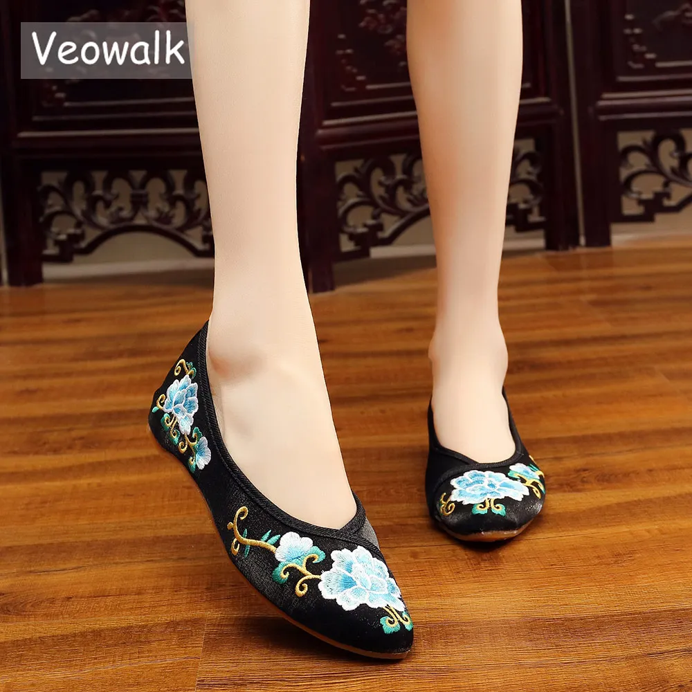 blue pointed flats