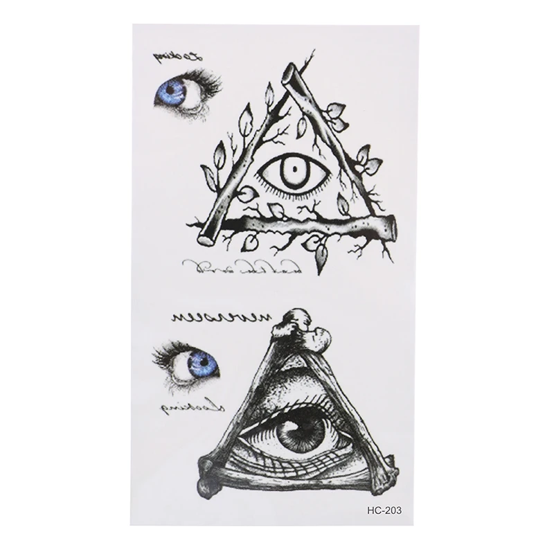 

5pcs/set Waterproof Blue Eyes Totem Fake Tattoos Sticker Removable Water Transfer Sexy Body Art Temporary Tattoo