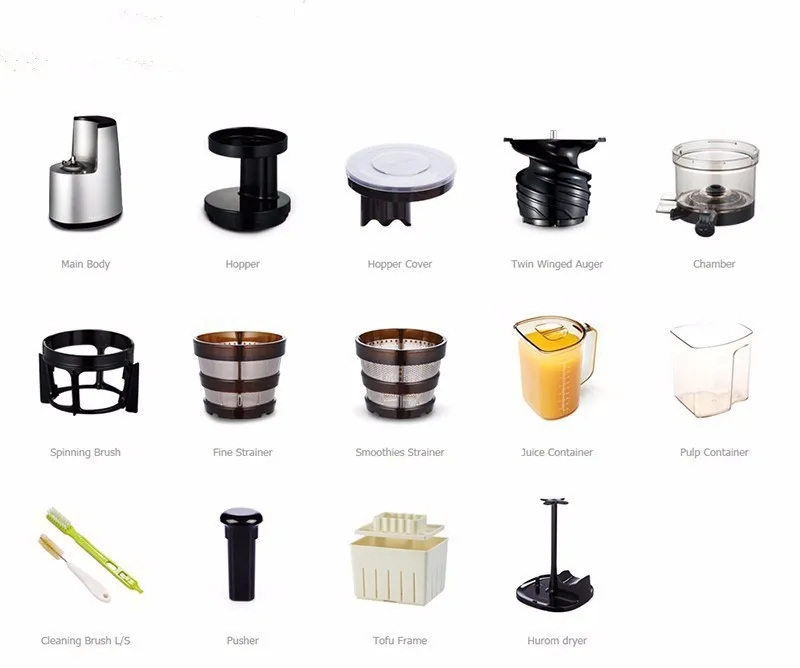 High Value HH Elite HO-SBF11 Slow Juicer Fruit Vegetable Citrus Low Speed Juice Extractor