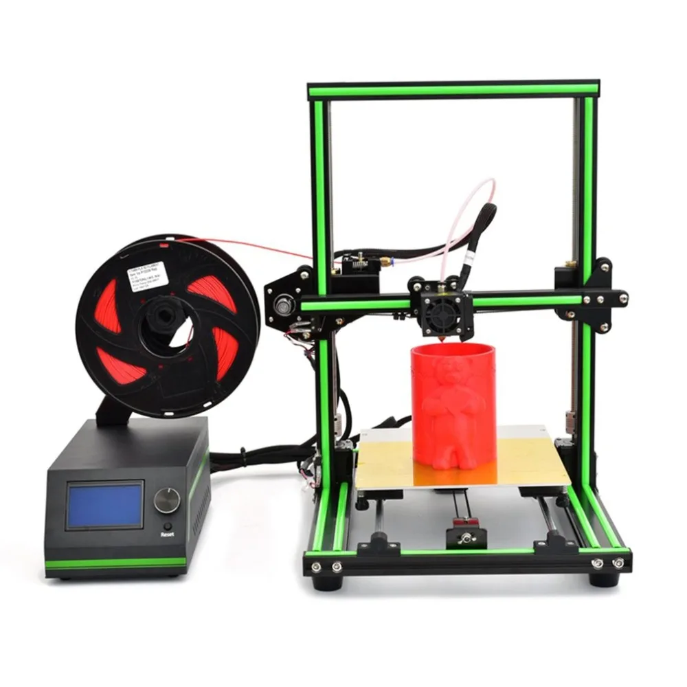 

E10 Desktop 3D Printer Aluminum Frame High Precision Reprap 3D Printer DIY Kit Off-line Printing Free 10m Filament EU