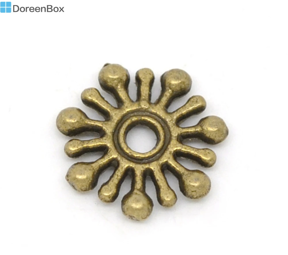 

Doreen Box hot- 200 Bronze Tone Snowflake Spacer Beads 9x9mm (B14530)