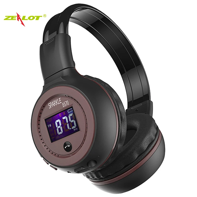 ZEALOT B570 стерео Bluetooth Беспроводные наушники с микрофоном гарнитура с fm-радио для iPhone samsung Поддержка TF карты