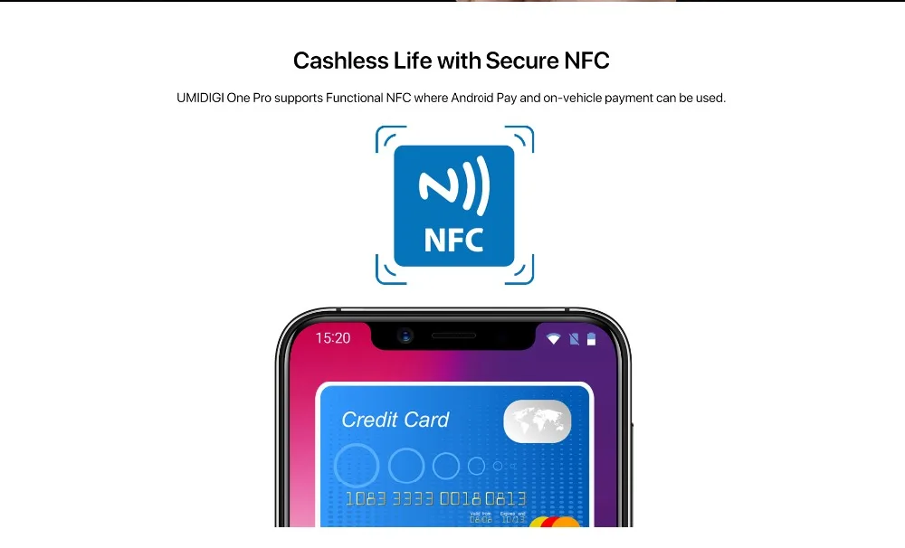 UMIDIGI One Pro 5,9 " Андройд 8,1 мобильный телефон беспроводная зарядка 15W 4 ГБ 64 ГБ P23 восьмиядерный смартфон 12MP + 5MP двойной 4Г NFC глобальная версия
