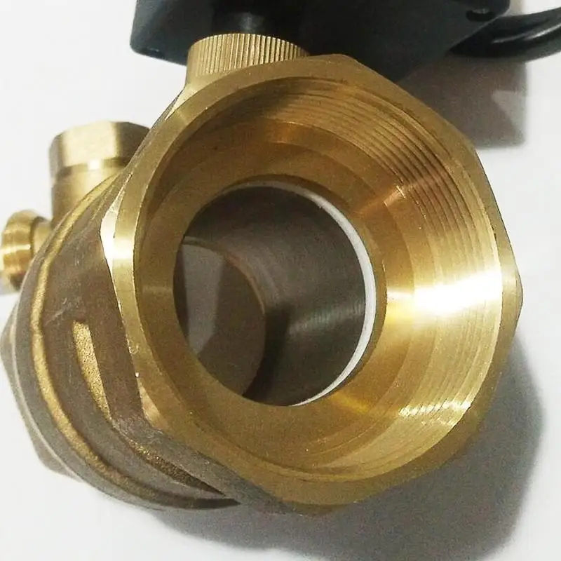 Моторизованный шаровой клапан электрический шаровой кран стабильный Управление латунные заклепки DC12V AC220V DN15-50 3-жильный 2-ходовой