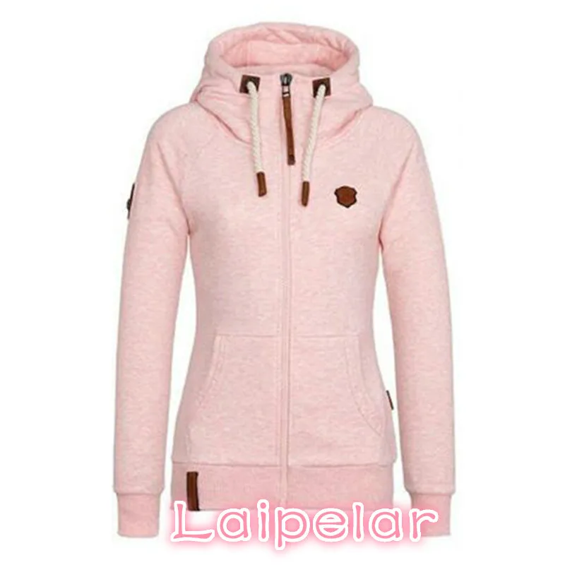 

S-5XL Hoodie Coats Women Winter Autumn High Collar Zip-up Hooded Jacket Cotton Ladies Coat moletom feminino