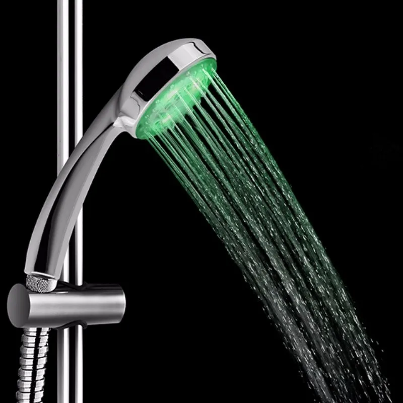 Colorful Shower Head Home Bathroom 7 Colors Changing LED Shower Water Glow Light 1567