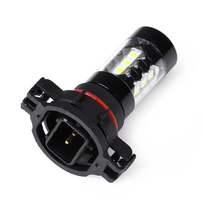 JXLCLYL 2pcs White H16 5250 5201 PSX24W 80W 16LED Car Fog Light DRL Lamp Bulb