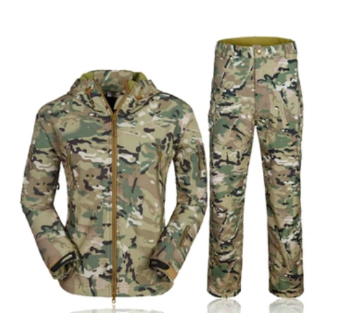

Hunting Clothing set TAD softshell Military Outdoors Jacket Army Coat multicam Camping Jackets Jacket+Pants Suit