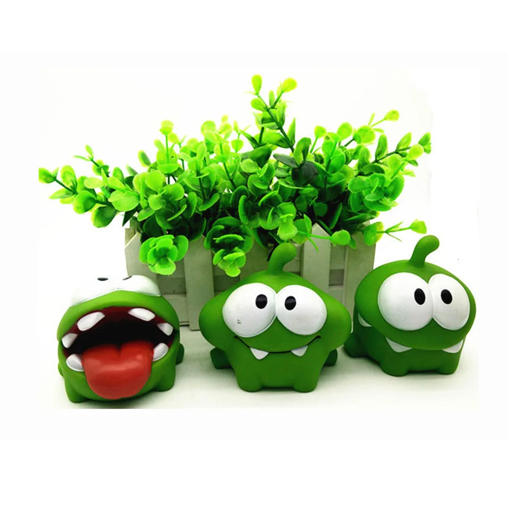 

1PC/7 pcs/lot Frog Cartoon Doll Rubber Game Toy Cut The Rope Furniture Decoration Random Type