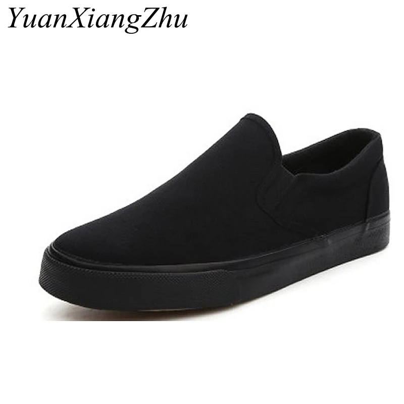 Black White Solid Men Casual Shoes 