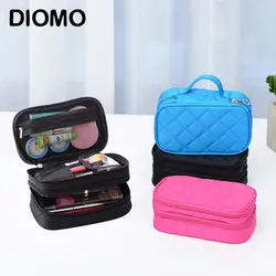 DIOMO косметичка чемодан для женщин Travel Organizer Макияж сумки решетки ресниц несессер милые леди красота случае