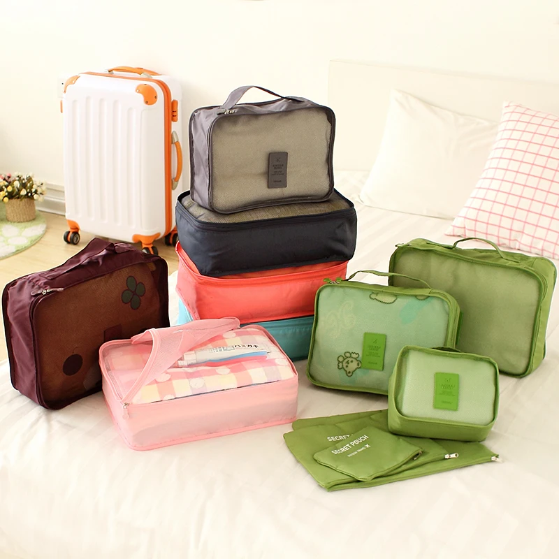 Multifunctional travel storage bag clothing finishing bag 6 piece set