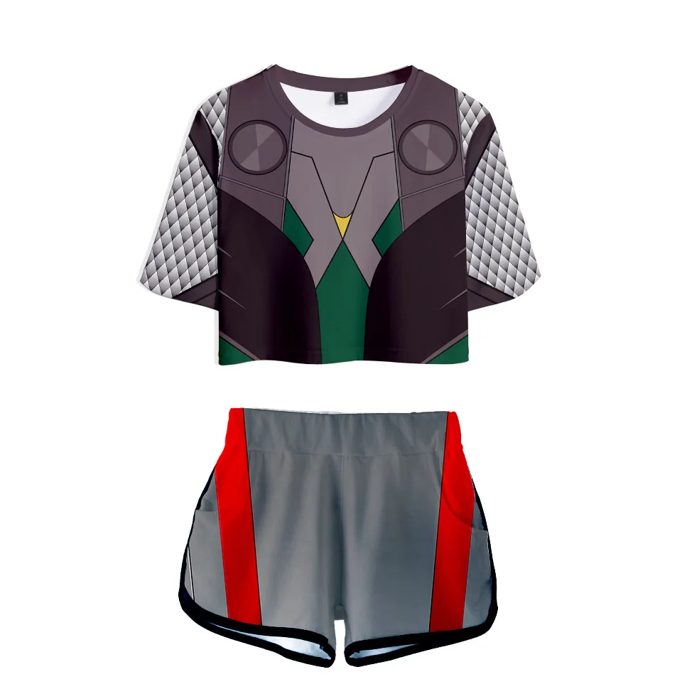 

Spiderman Winter Solider Women Outfits Two Piece Set Women Outfit 3D T-Shirt Women's Suit Shorts Summer Top Ensemble Femme