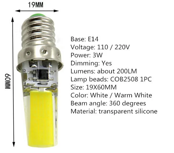 С регулируемой яркостью b15 светодиодный COB E12 E14 E17 BA15D 110V 220V G4 светодиодный E11 110V COB E14 110V e17 220v b15d светодиодный cob E17 110V BA15D 220V затемнения