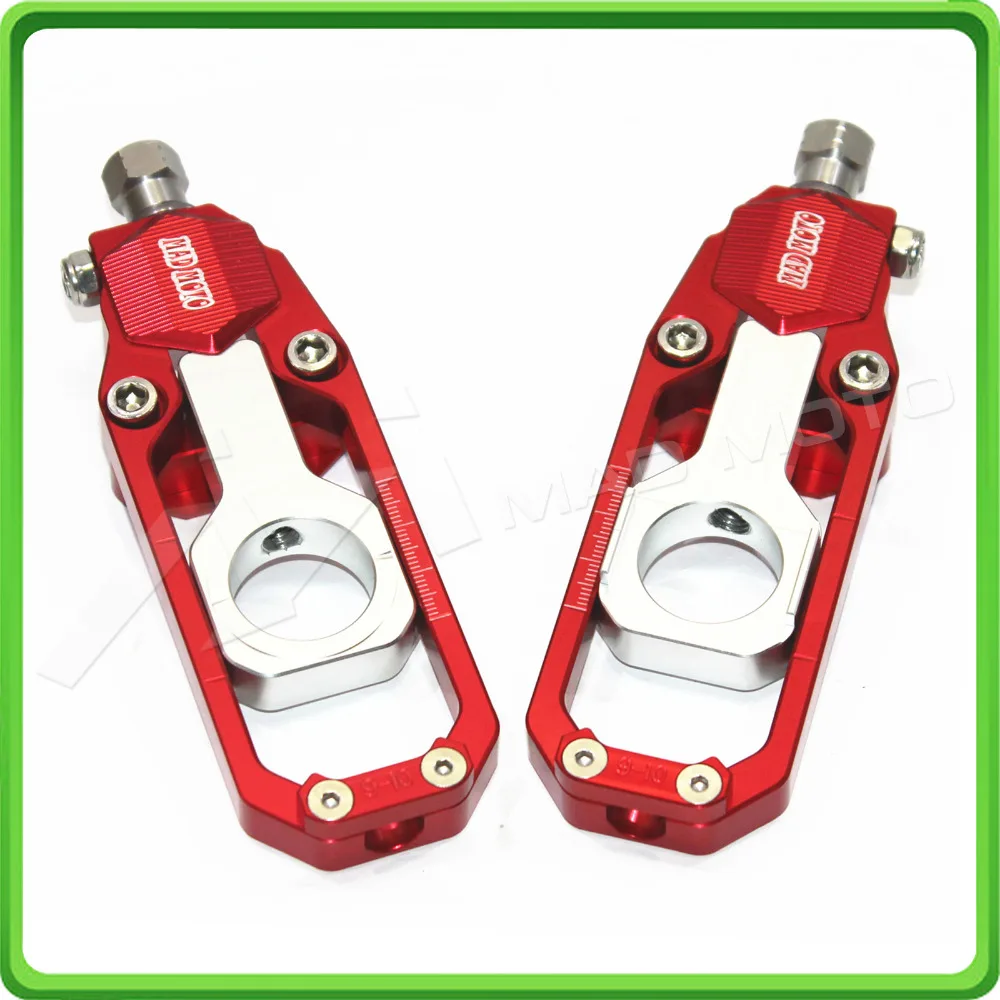 Motorcycle Chain Tensioner Adjuster fit for HONDA CBR 1000 RR CBR1000RR 2008 2009 2010 2011 2012 2013 2014 2015 2016 Red&Silver (2)