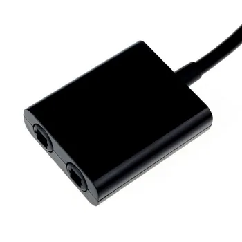 

100PCS/Dual Port Toslink Digital Optical Audio Splitter Adapter Fiber Optic Audio Cable 1 In 2 Out Black