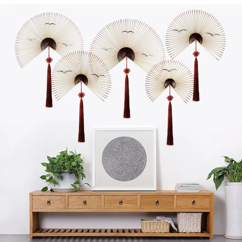 European 3D resin art wall hanging fan home decoration creative bar Furnishing craft TV