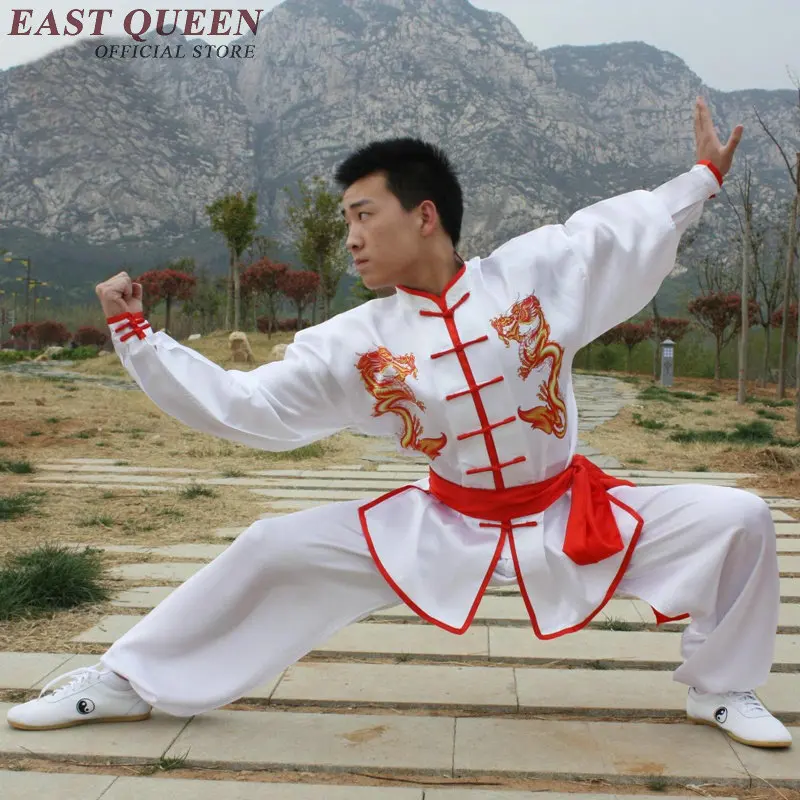 Wushu kung fu clothing uniform costume men male Chinese style dragon martial arts uniform wing chun clothing KK252