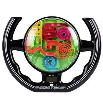 

3D Maze Ball Puzzle Games Steering Wheel Digital Display Sounding Track Spherical Intellect Educational Toys for Kids Children