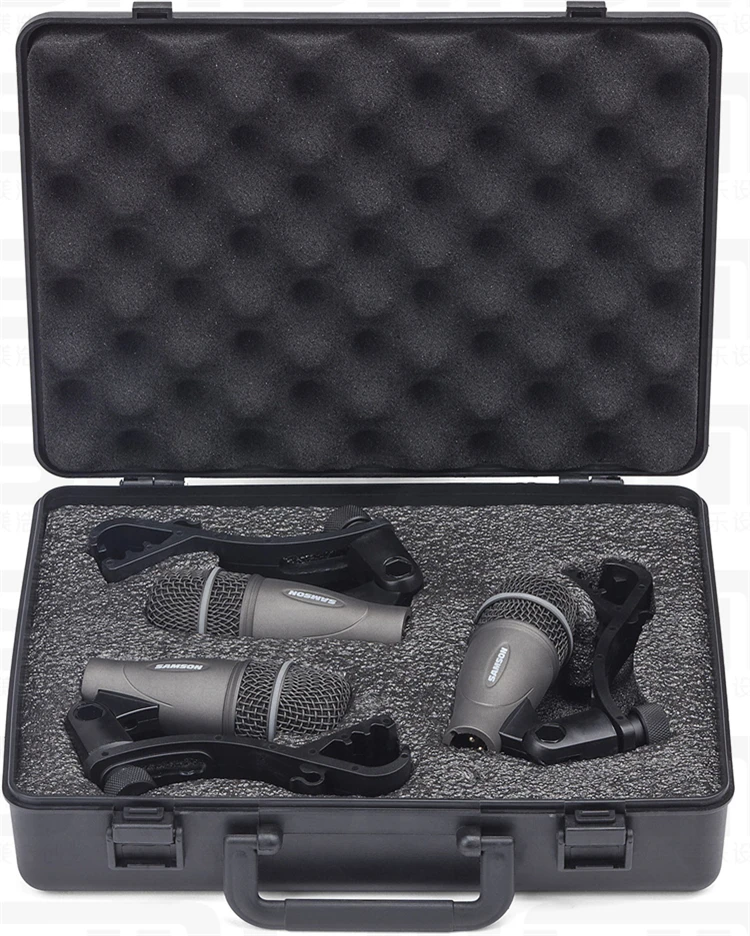 Samson DK703 3-Piece барабан микрофон в комплекте 3 шт. Q72 микрофон+ поворотные крепления для snare барабаны и toms исполнение и запись