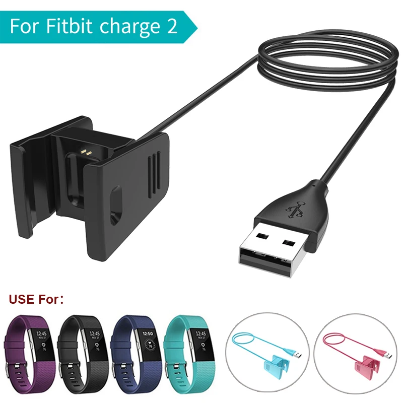 

For Fitbit Charge 2 Replacement Smart Watch USB Charger Cable Cord For Fitbit Charge2 Charging Bracelet Wristband Dock Adapter