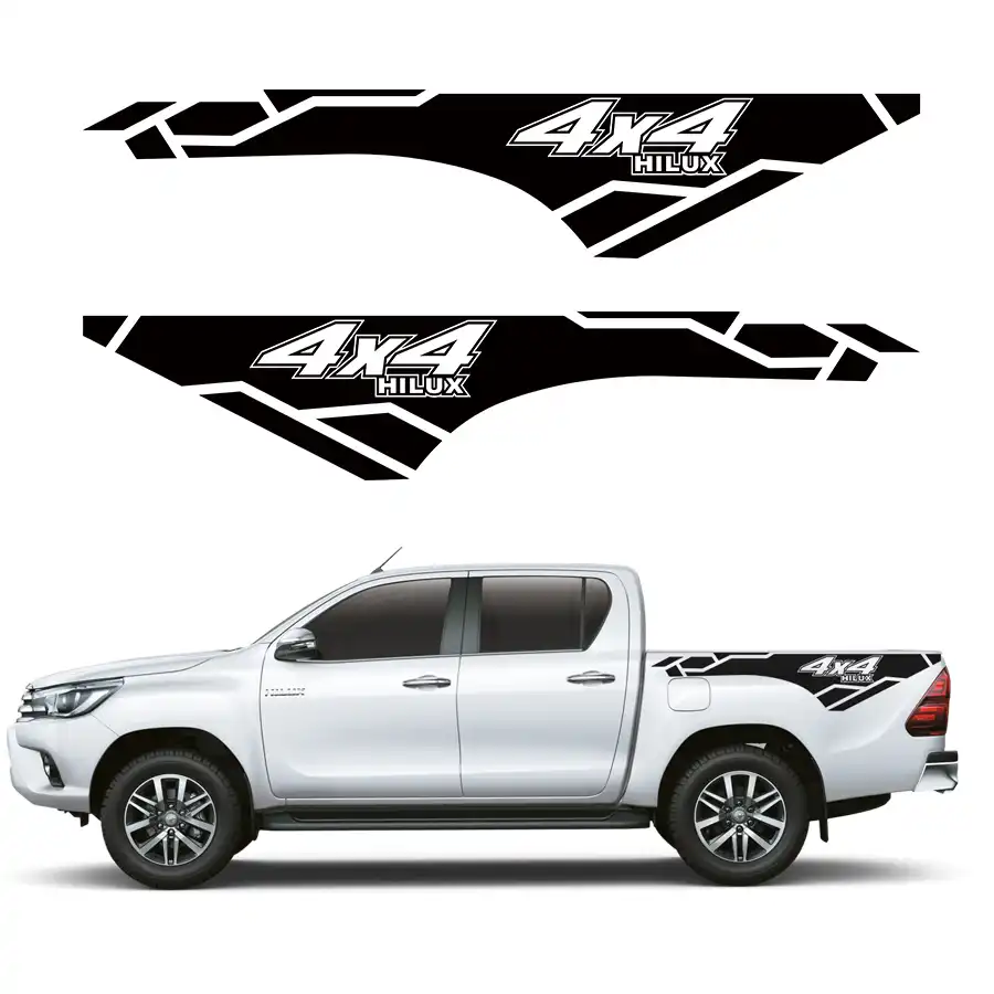 2pcs Set Rear Trunk Puzzle 4x4 Stripe Graphic Vinyl Car Sticker Custom Fit For Toyota Hilux Revo Vigo 2012 2019 Car Stickers Aliexpress - details about roblox vinyl 4x4sticker