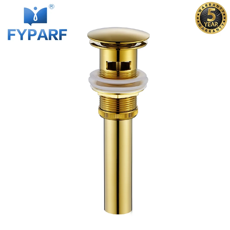 FYPARF Brass Bathroom Basin Waste Pop Up Waste Vanity Vessel Sink Drain