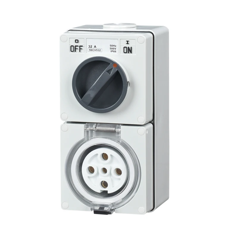 IP66 500V 32A изолятор переключатель разъединитель комбинированный гнездо