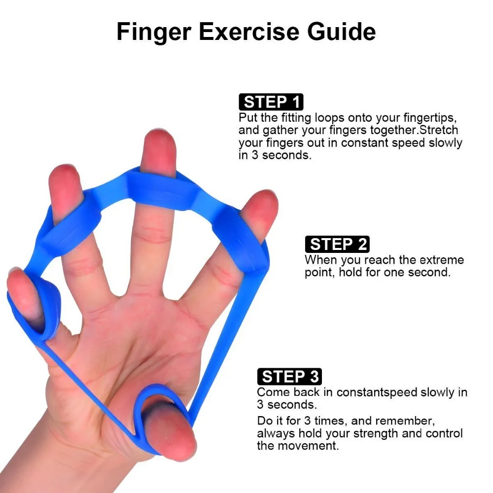 Пять пальцев тренировочные резинки силиконовая резинка рукоятка кольцо пальцы растягивание упражнения расширитель палец сопротивление