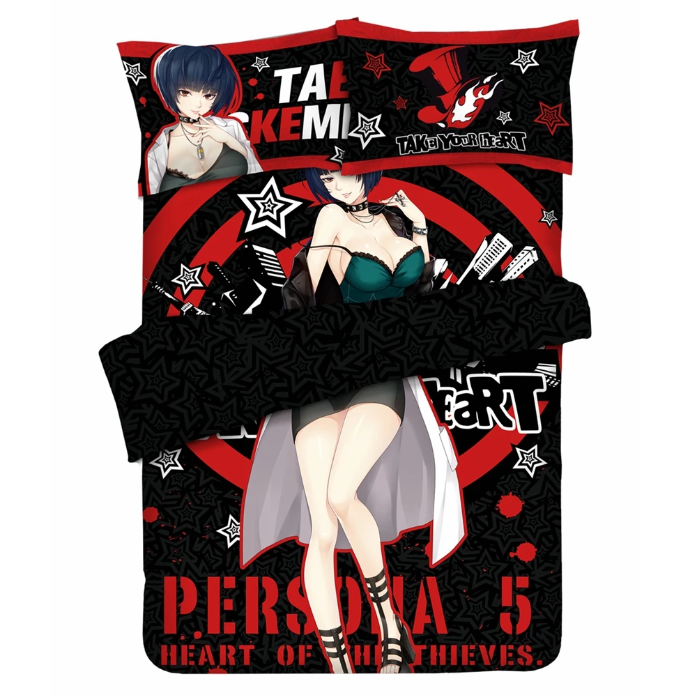 Аниме JK постельные принадлежности игра Persona 5 P5 Tae Takemi Косплей одеяло комплект простыня пододеяльник наволочка костюм домашний декор