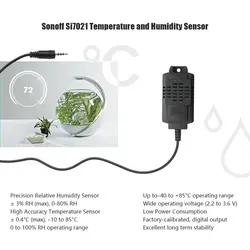 Sonoff SI7021 сенсор Температура Влажность мониторинга водостойкий Приложение Поддержка Smart Switch дома высокая точность