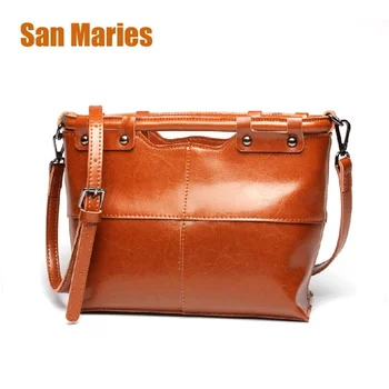 

San Maries Luxury Women Bag Women's Leather Bags Famous Designer Women's Shoulder Bag Bolsa Feminina Woman Large Handbags Tote
