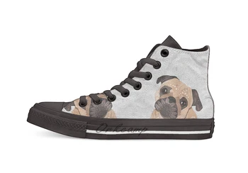

Pug Hug Casual High Top Canvas shoes sneakers Light Walking Shoes