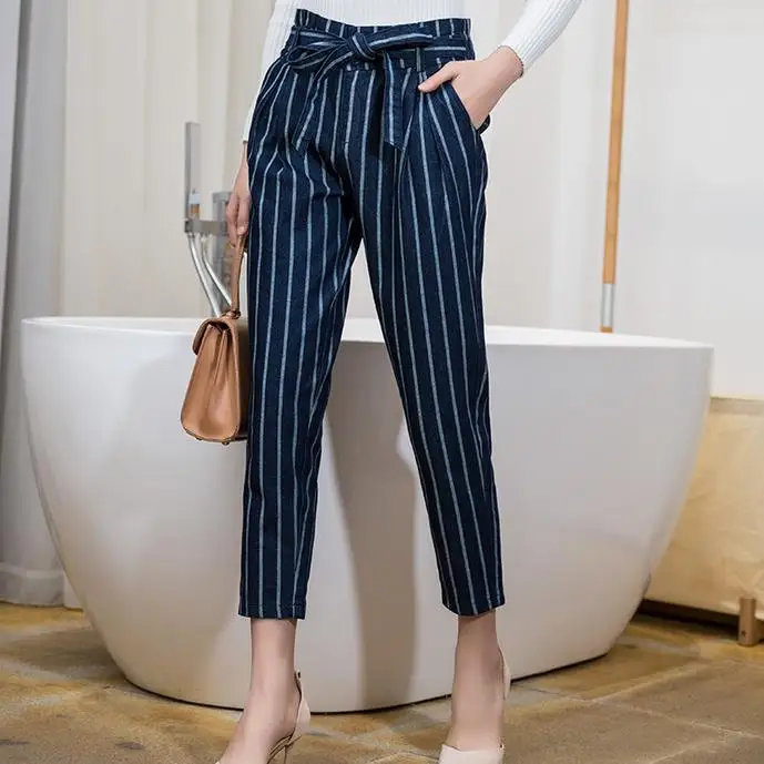 formal striped trousers womens