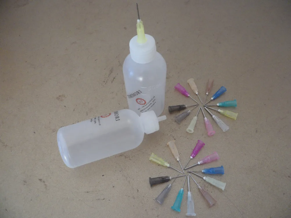 

2 pcs/Lot 50cc Plastic applicator luer slip tip needle bottle/dispensing bottle/alcohol, Rosin,soft solder bottle