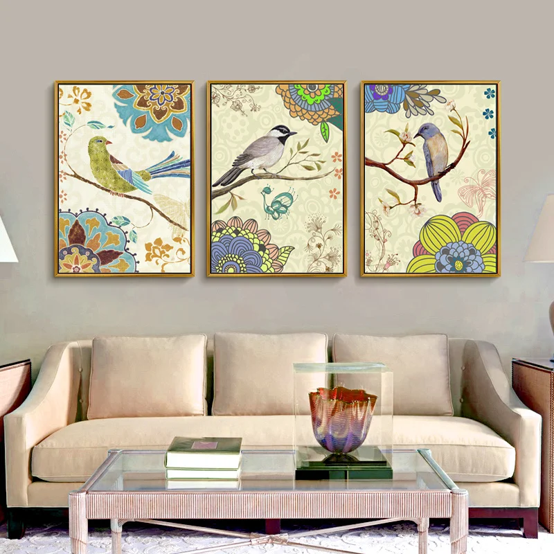 

Nordic Canvas Art Painting Green Plant Flower Posters and Prints for Living Room Animal Butterfly Retro Wall Art Home Decorative